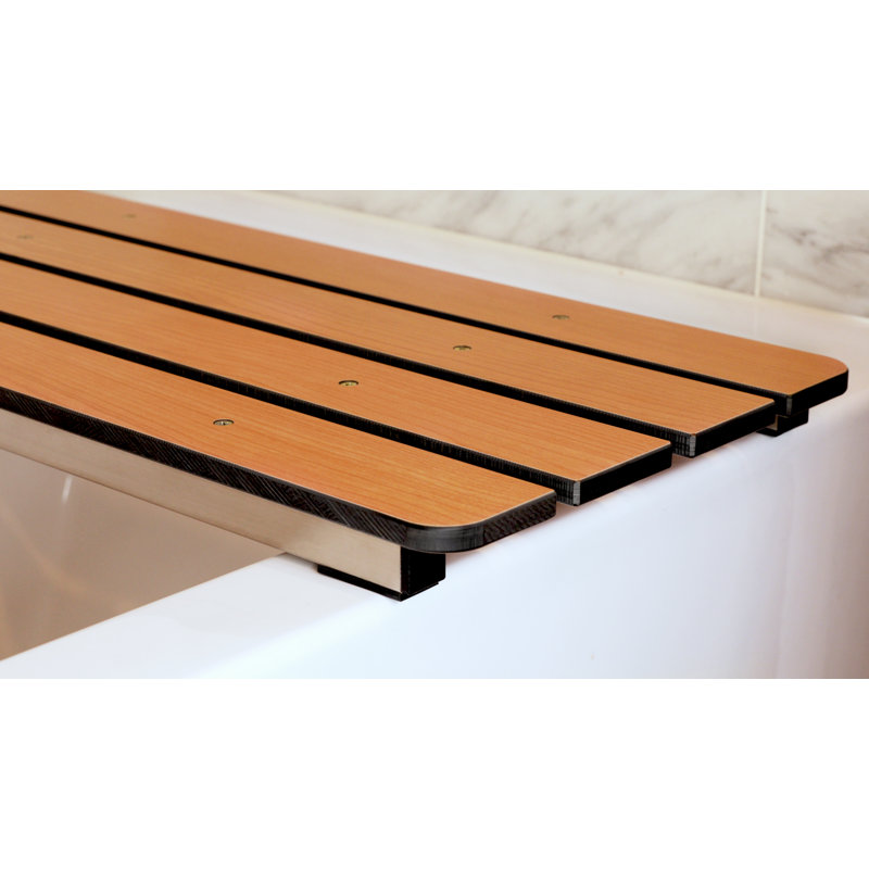 Seachrome 32" x 13.5" EndHung Folding Teak Tub Seat with 3" Slats